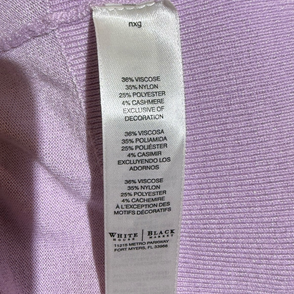 White House Black Market Lavender Cardigan - Picture 4 of 5